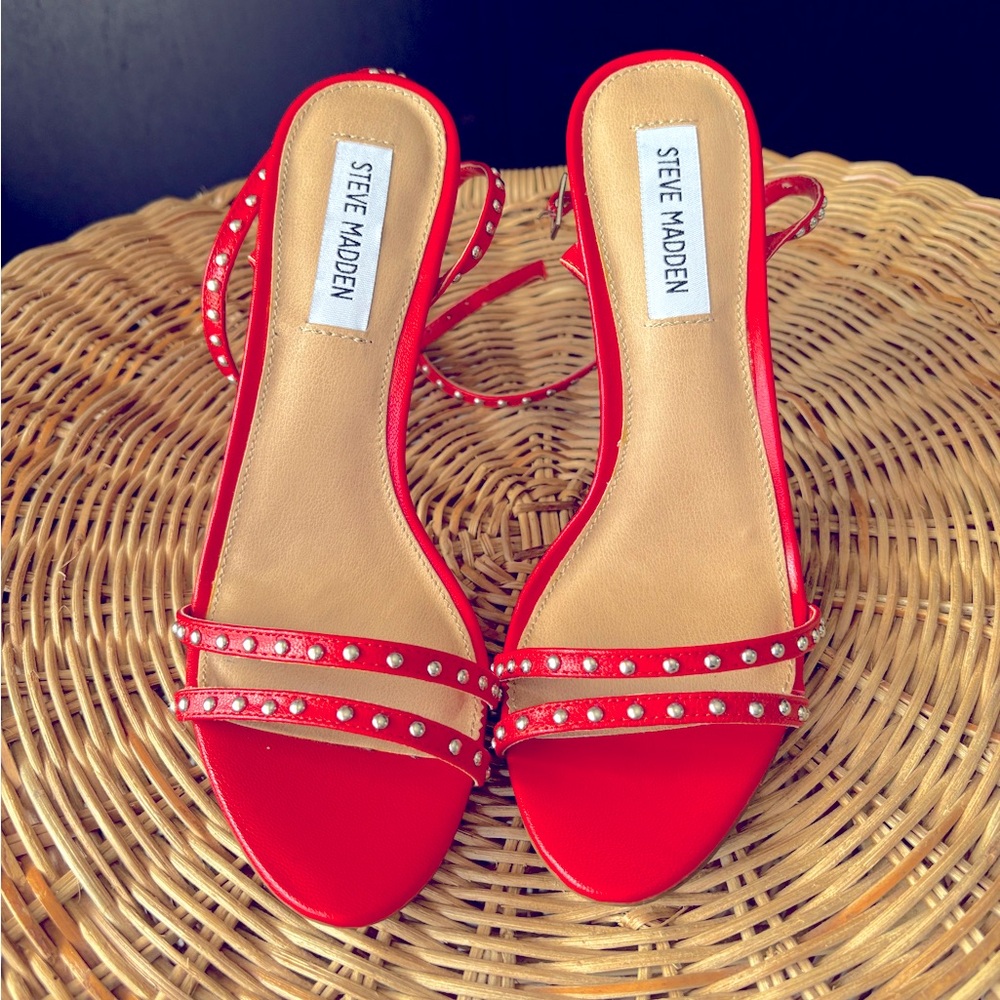 New leather heel sandals Steve Madden
